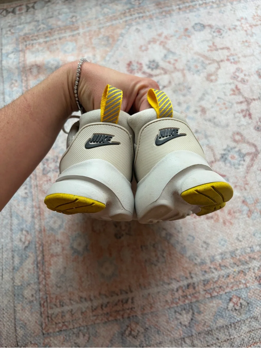 7Y • Nike Presto Fly Boys Sneakers cream black yellow